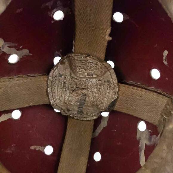 Vintage Football Helmet Est. C. 1920-1940, Fabric Chin Strap - Picture 5 of 8